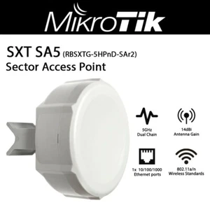Mikrotik SXT SA5 RBSXTG-5HPnD-SAr2 Sector Access Point 90 Degree INTL VERSION - Picture 1 of 1