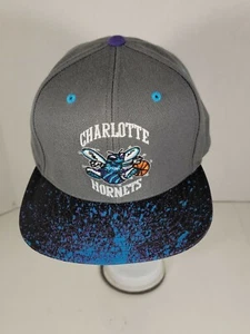 Charlotte Hornets Hat Cap Mitchell & Ness Hardwood Classics Adjustable Snapback - Picture 1 of 8