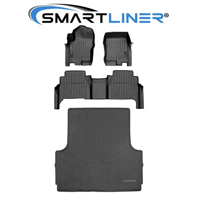SMARTLINER Floor Mats 2 Row Truck Bed Liner 2008-2021 Nissan Frontier Crew Cab - Imagem 1 de 4