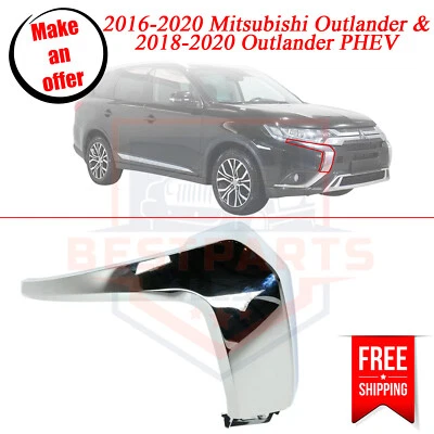 Nuevo parachoques lado pasajero cromado CAPA para Mitsubishi Outlander 2016-2020 Foto 1 de 4