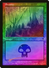 Swamp (339) FOIL Odyssey HEAVILY PLD Basic Land MAGIC GATHERING CARD ABUGames
