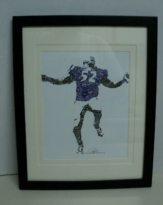 Ray Lewis Baltimore Ravens Christopher Nix 19X19 impresión con estera/marco #6065 Foto 1 de 4