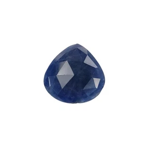 27.00cts Natural BLUE Sapphire Gemstone Checker Cut Briollite Heart Shape 20mm - Picture 1 of 5