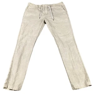 Pantaloni da jogging Scotch & Soda Warren uomo cotone lino twill kaki marrone 34x32 (36x30) - Foto 1 di 11