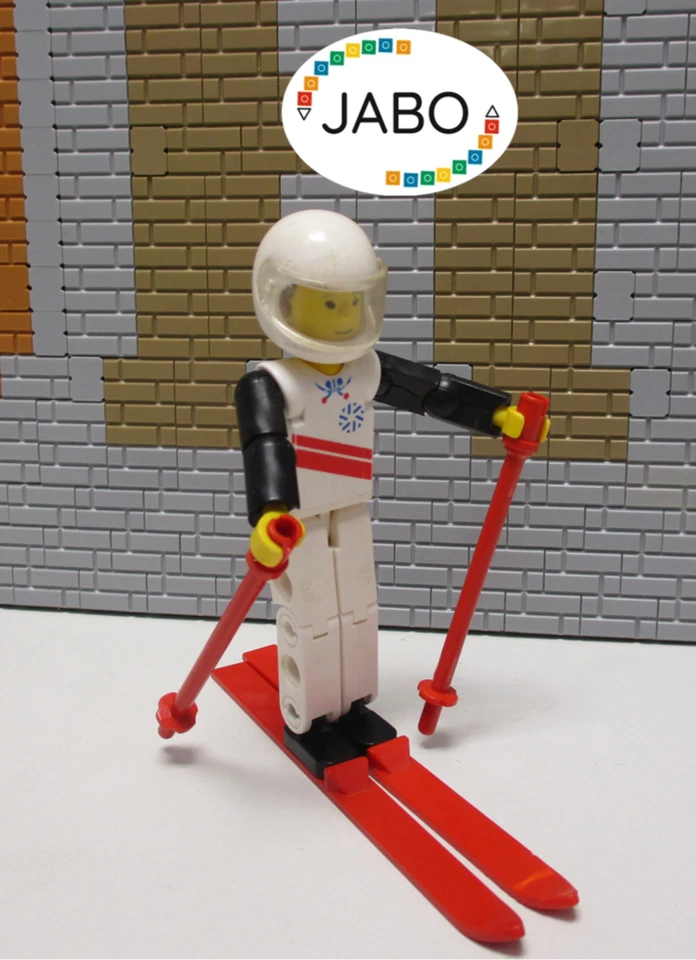 ( J 6 / 18  )   Lego Technic / Technik  Figur mit Helm Skifahrer - Bild 1 von 1