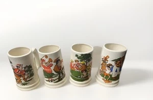 Lote De 4 Cerámica Arte Escocés Buchan Vintage Golfista Ale o piedra de cerveza - Imagen 1 de 4