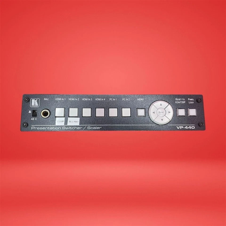 Kramer VP-440 Presentation Switcher/Scaler Black HDMI/PC Audio Inputs - Image 1 of 4