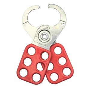 Master Lock Steel Lockout Hasp 420 – 1" Jaw for Safety Tagout Equipment Red - Picture 1 of 3