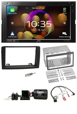 JVC DAB Lenkrad 2DIN Bluetooth USB Autoradio für Fiat Idea 06-12 schwarz - Bild 1 von 4