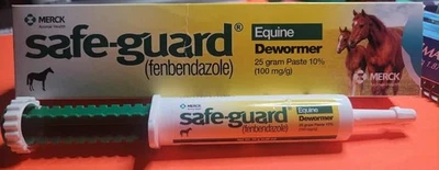 Pasta desparasitante equina Safe-Guard 25 g - 10 % fenbendazol gusano de caballo Merck 9/25 Foto 1 de 4