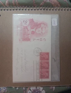 USA, SCOTT # 1055,  FDC COVER OF 1954 PRESIDENT THOMAS JEEFERSON, COIL Of 3 - Picture 1 of 1