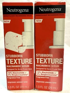 2 neutrogena stubborn texture serum fragrance free 1oz ea scuffed box - Picture 1 of 1