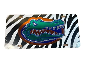 Florida Gators NCAA "Zebra" License Plate - Picture 1 of 2