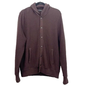 Rag & Bone Mens Brown Shawl Collar Snap Cardigan Sweater Size Large - Picture 1 of 9