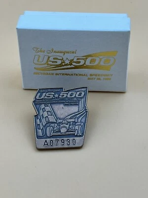 US 500 Inaugural Numbered (A07930) Pit Crew Badge Pin Michigan May 26 1996 - Image 1 of 4
