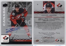 2017 Upper Deck Team Canada Juniors Black /5 Michael McLeod #5 Auto