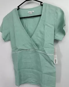 Sundance Mod o doc Short Sleeve Linen Top NWT Size 2 - Picture 1 of 5