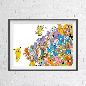 POKEMON GO! CHARACTERS PIKACHU POSTER PICTURE PRINT Sizes A5 to A0 **NEW** - Picture 1 of 14