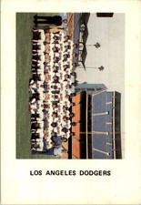 1980 Dodgers Police Baseball Card #NNO Team Card oversized - NM