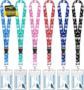Paquete de 6 cordones de crucero para tarjetas de barco cordones desmontables con insignia de identificación impermeable - Imagen 1 de 6