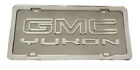 GMC 3D GMC Yukon Logo Word Acrylic on Stainless License Plate With Frame New