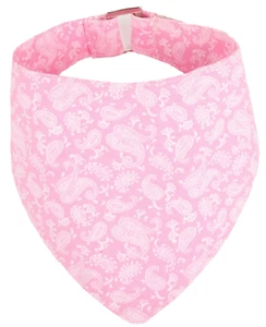 Pinkaholic, Dog Pet Bandana Scarf, Carla Pink Paisley Fits 11-12.5" Neck - Picture 1 of 3