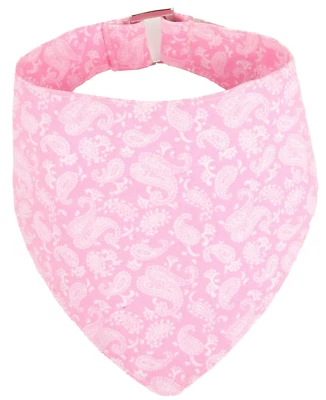 Pinkaholic, Bufanda Bandana Perro Mascota, Carla Rosa Paisley Se Ajusta a Cuello 11-12.5" Foto 1 de 3