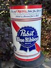 Poubelle poubelle à bière vintage PBR Pabst ruban bleu 14,5 pouces