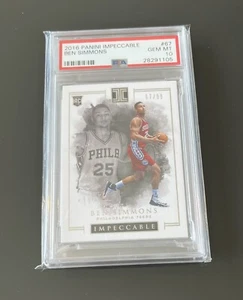2016 Impeccable Ben Simmons #67 RC Rare SP 67/99 76ers Rookie Card PSA 10 - Bild 1 von 1
