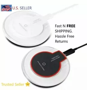 Qi Wireless Charger Pad Charging iPhone 11/Pro/Max/XS/8/Galaxy Note 9/10/S10 - Picture 1 of 5