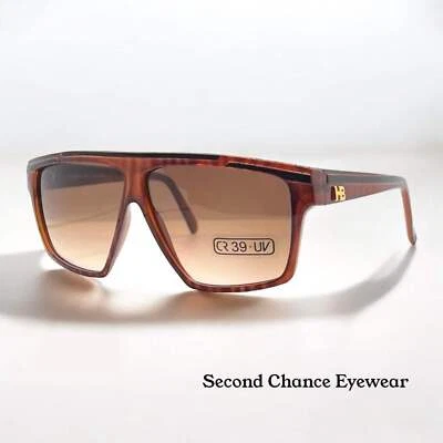 Винтажные солнцезащитные очки Harvé Benard 402 K33 — Италия — черепаховый щит — 60 мм — неиспользованный запас — новые из старых запасов - Изображение 1 из 4