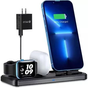 OANDYS Charging Station for Multiple Devices Apple 3 in 1 Charger Station Folda - Picture 1 of 5