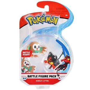 Pokémon Series 1 Battle Figure Rowlet & Litten Mini Figure, 2 Pack - Picture 1 of 1