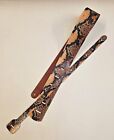 Leather GUITAR Straps Choice of 5 SNAKE Patterns Music made in birmingham