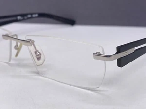 Öga Morel Brille Herren schwarz randlos Holz Bügel groß XL 69040 NP 595€ - Picture 1 of 12