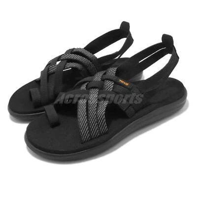 Sandalias informales estilo de vida Teva VOYA con tiras negras grises para mujer 1099271-HBK Foto 1 de 4