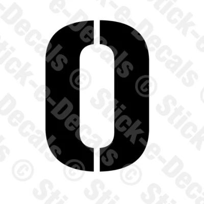 STICK-E-DECALS Number ZERO 0 Vinyl Die Cut Decal Sticker - RACING NUMBER Custom GP