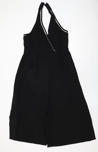 Coast Womens Black Polyester Jumpsuit One-Piece Size 16 L30 in Zip - Pearl Detai - Picture 1 of 10