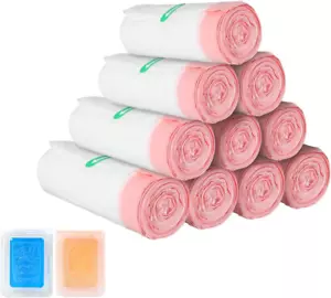 PaWz Waste Bags 10 Rolls(200 Counts), Pet Cat Poo Bag with Carry Handler, Dis... - Picture 1 of 14
