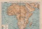 1893 Physikalische Karte Afrika Alte Landkarte Karte Lithographie Antique Map