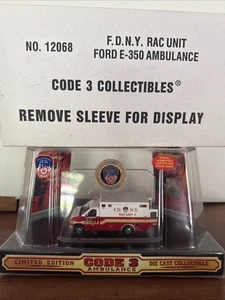 CODE 3 Collectibles FDNY RAC Unit Ford E-350 Ambulance #12068, NEW - Picture 1 of 3