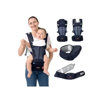 Portabebés BabbleRoo Grow Carrier 6 en 1 certificado de seguridad con asiento para la cadera.  Foto 1 de 4