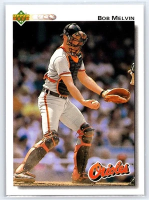 1992 Upper Deck #692 Bob Melvin - Baltimore Orioles - Image 1 of 2