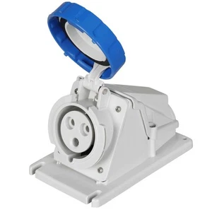 Gewiss GW62511 Angled Wall Mount 32A Socket 2P+E 230v IP67 - Picture 1 of 1