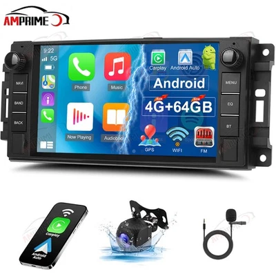 AMPRIME Android 15 autoradio GPS per Cherokee Chrysler Dodge RAM Jeep Grand Wrangler JK