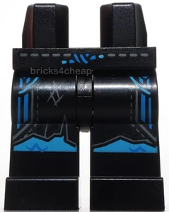 Lego Hips and Legs Blue Tied Belt Dark Bluish Gray Stitching Dark Azure Knees - Picture 1 of 1