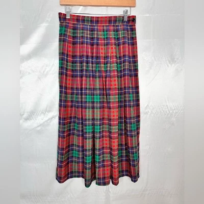 Falda midi plisada a cuadros Charter Club vintage con bolsillos – Talla 12 Foto 1 de 4