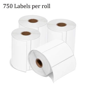 4"x2" Direct Thermal Labels Barcode Stickers 750/Roll for Zebra & Rollo Printer - Picture 1 of 5