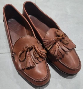 Vintage Polo Ralph Lauren Men's Leather with Tassels Loafers - - Picture 1 of 22