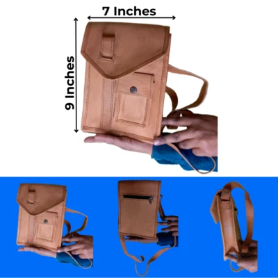 Bolso bandolera bandolera de cuero vintage I pad Messenger Foto 1 de 4